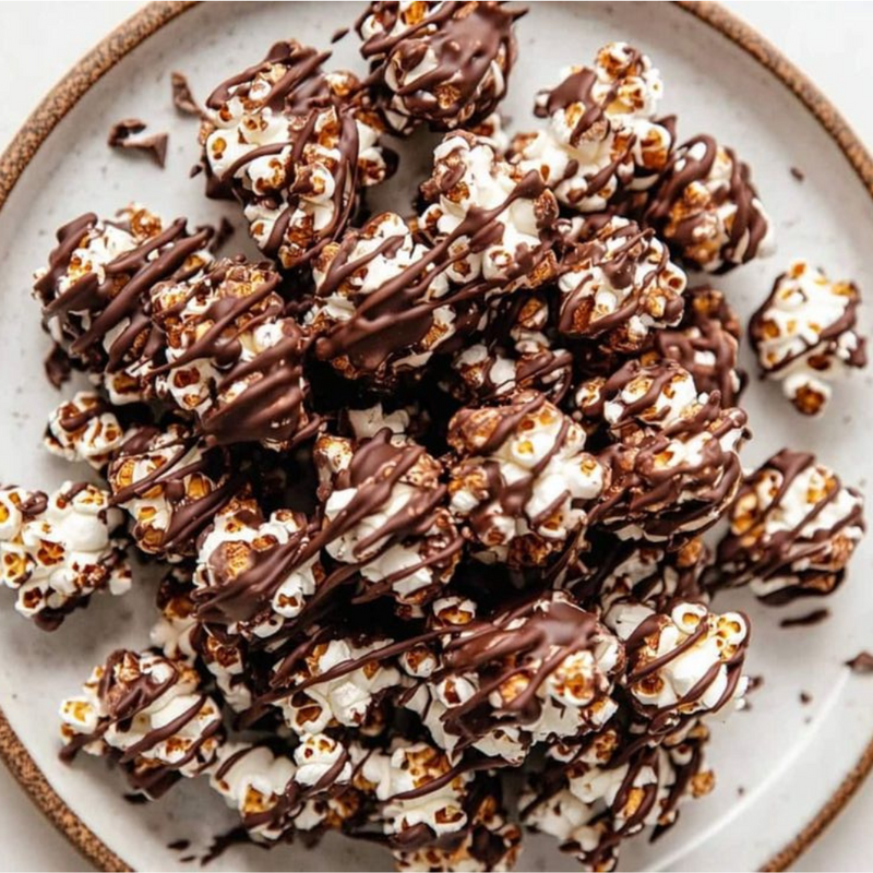Toffee Almond Chocolate Popcorn
