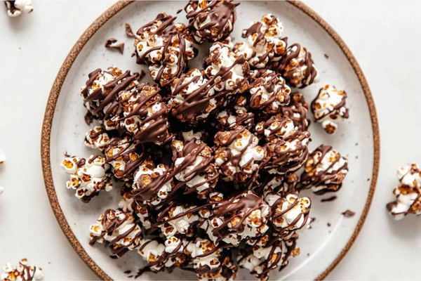 Toffee Almond Chocolate Popcorn