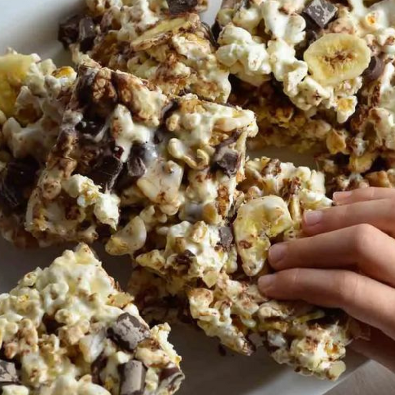 Chunky Monkey Popcorn Bars