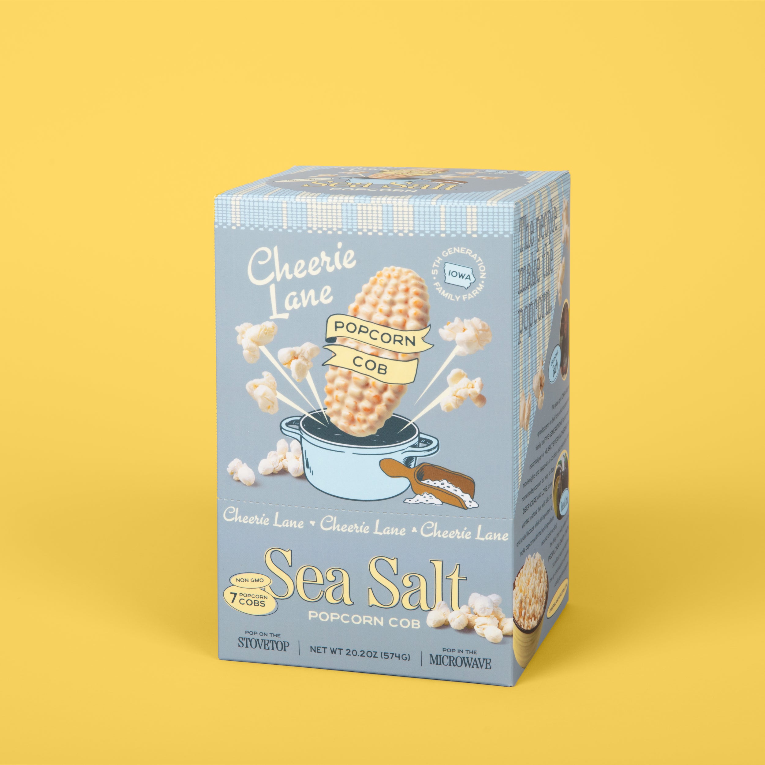 Sea Salt Popcorn Cobs | Vegan, Non-GMO, Heirloom Kernel Popcorn