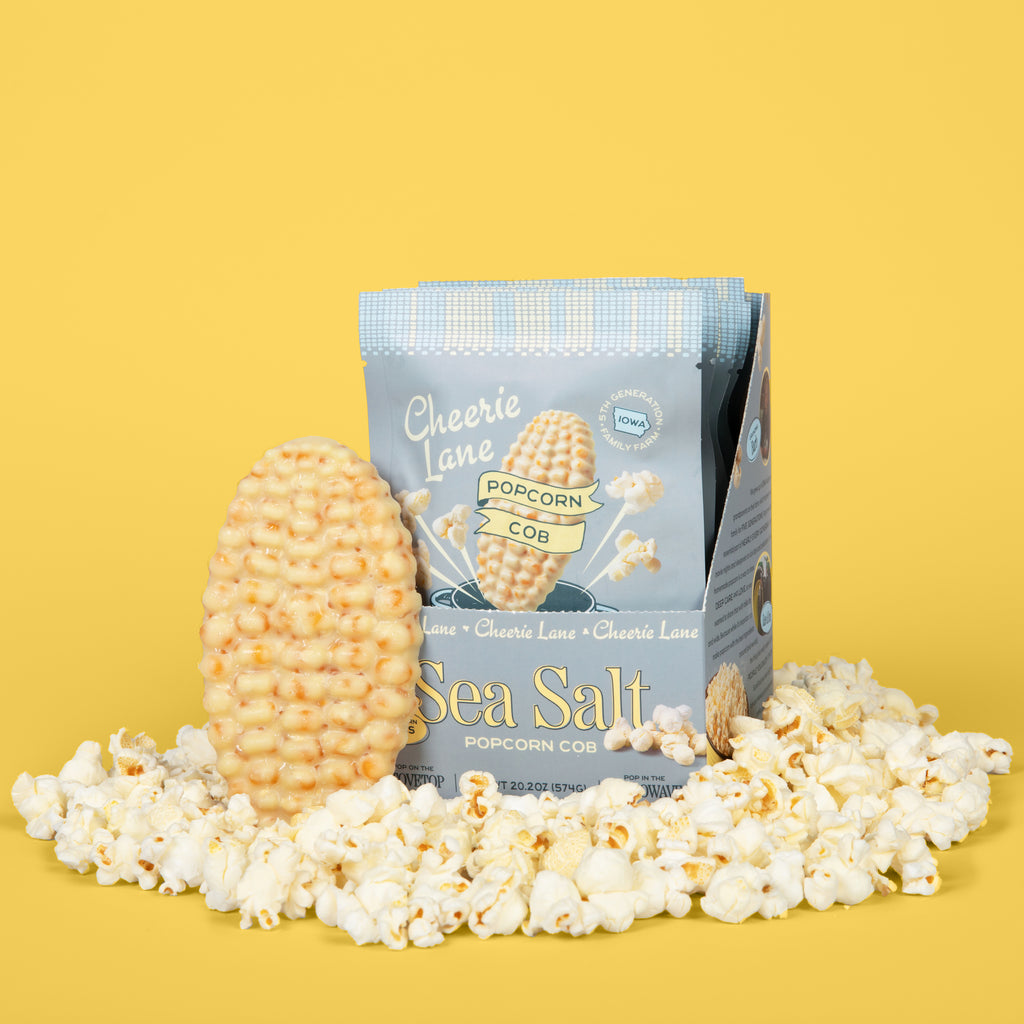 Sea Salt Popcorn Cobs | Vegan, Non-GMO, Heirloom Kernel Popcorn