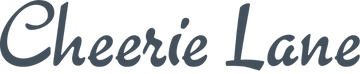 Logo of 'Cheerie Lane' in a stylized font on a white background